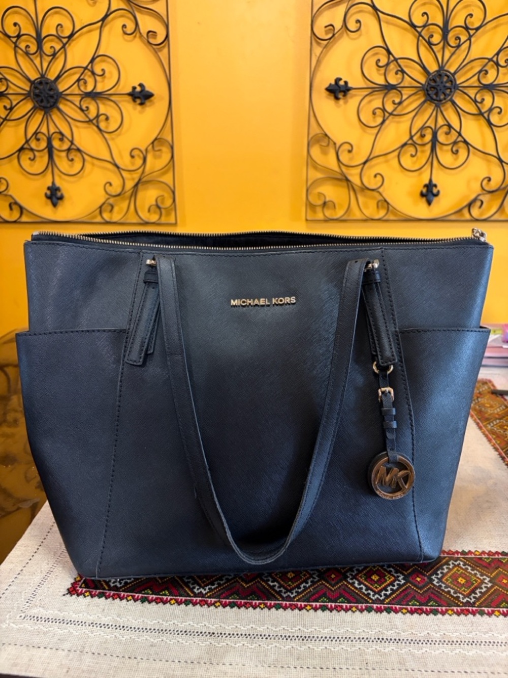Michael Kors Black Saffiano Leather Tote